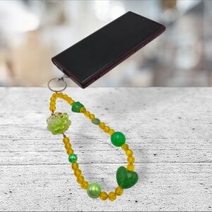 Handmade Yellow and Green Phone Charms